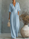 Chiara | Fluid Long Jumpsuit with Print