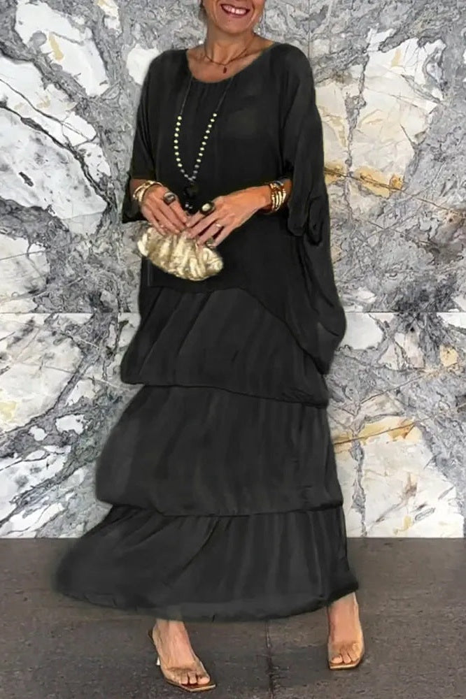 Vrstvené šaty Judith – černé