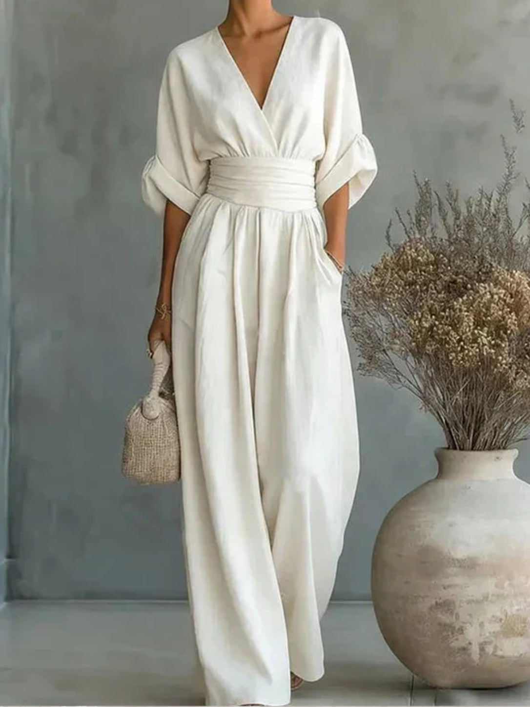 Klara | Long Dress with Flow and Pattern