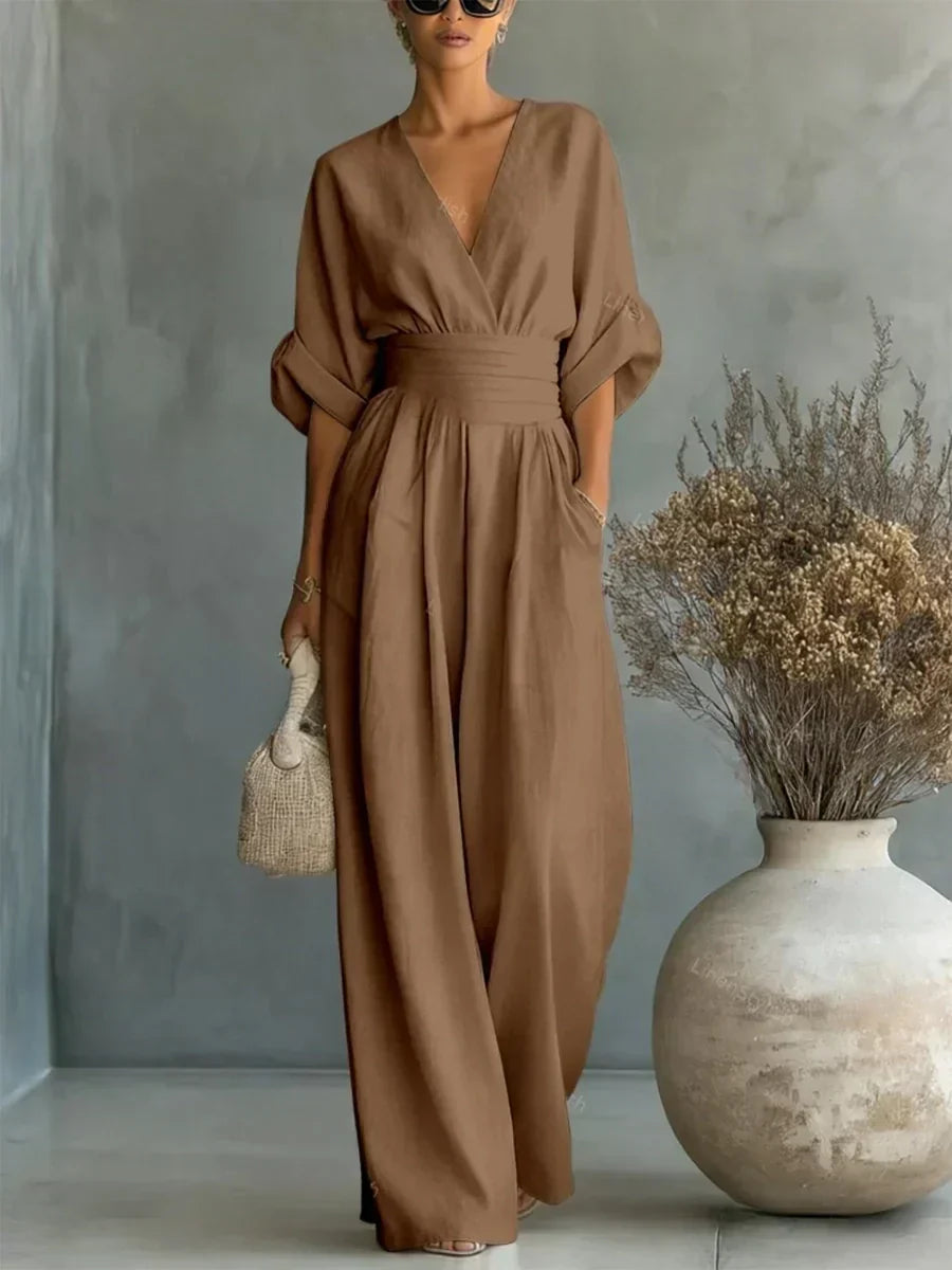 Chiara | Fluid Long Jumpsuit with Print