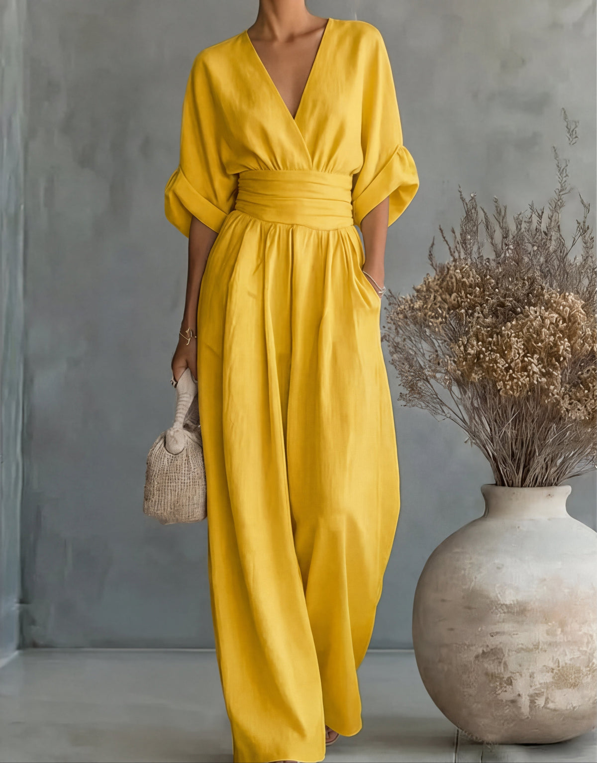 Klara | Long Dress with Flow and Pattern
