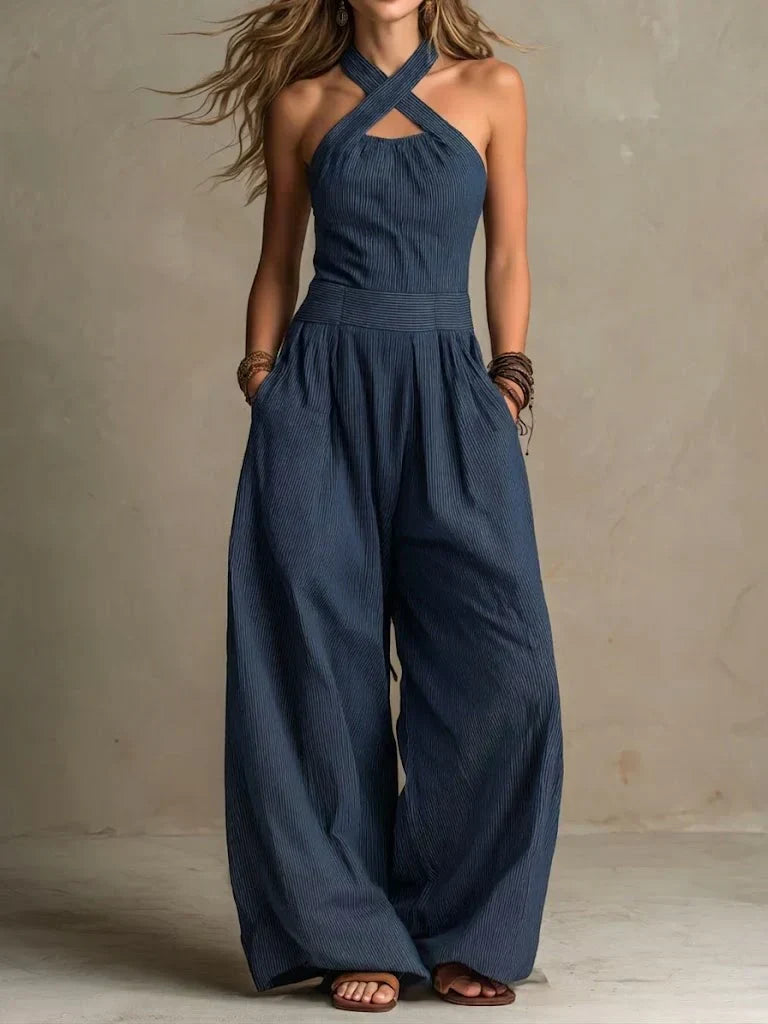 Isabella | Long Dress with Halter Neckline