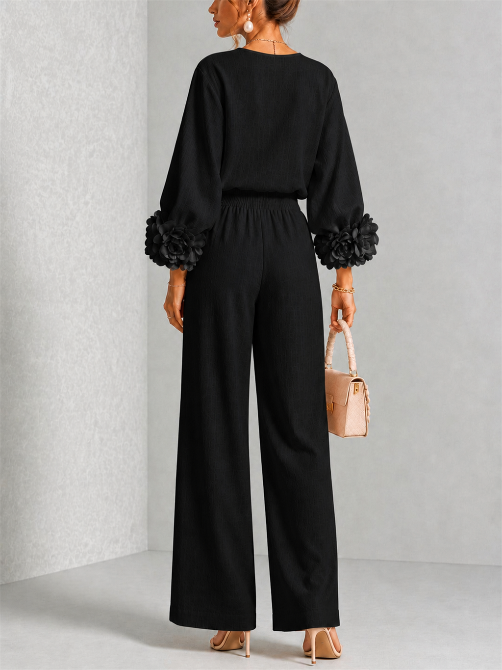Carys | Dvoudílný set s květinovými manžetami